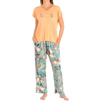 Textiel Dames Pyjama's / nachthemden Kisses And Love F4827-NARANJA Oranje