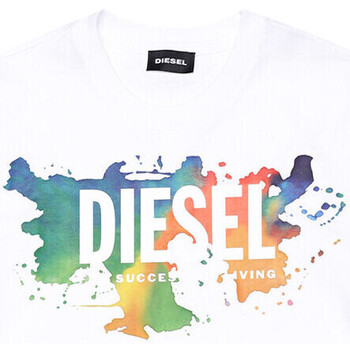 Textiel Jongens T-shirts korte mouwen Diesel  Wit