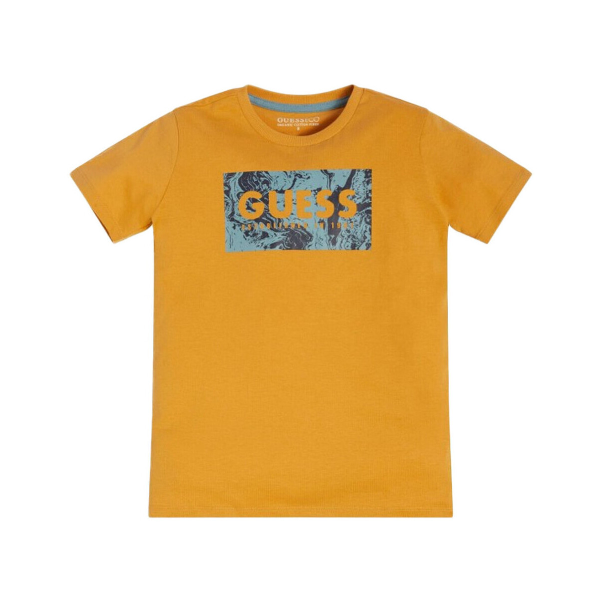 Textiel Jongens T-shirts & Polo’s Guess  Geel