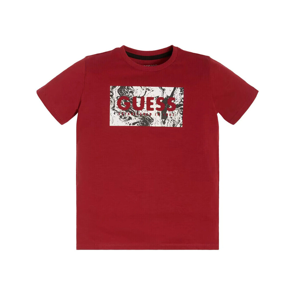 Textiel Jongens T-shirts & Polo’s Guess  Rood