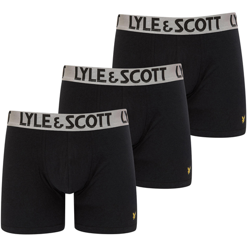 Ondergoed Heren Boxershorts Lyle & Scott Christopher 3-Pack Boxers Zwart