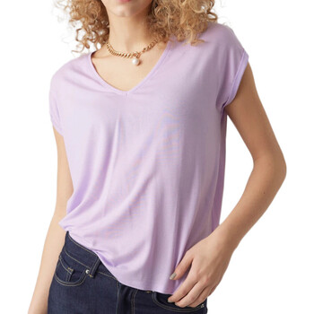 Textiel Dames T-shirts korte mouwen Vero Moda  Violet