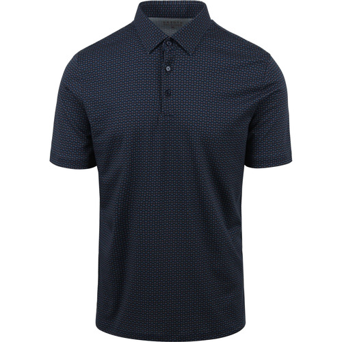 Textiel Heren T-shirts & Polo’s Desoto Poloshirt Navy Print Blauw