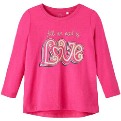 Textiel Kinderen T-shirts met lange mouwen Name it  Roze