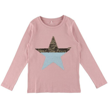 Textiel Meisjes T-shirts met lange mouwen Name it  Roze