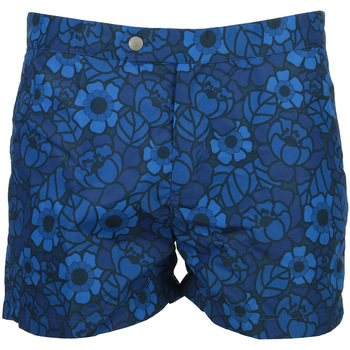 Textiel Heren Zwembroeken/ Zwemshorts Robinson Les Bains LW Free Flowers Blauw