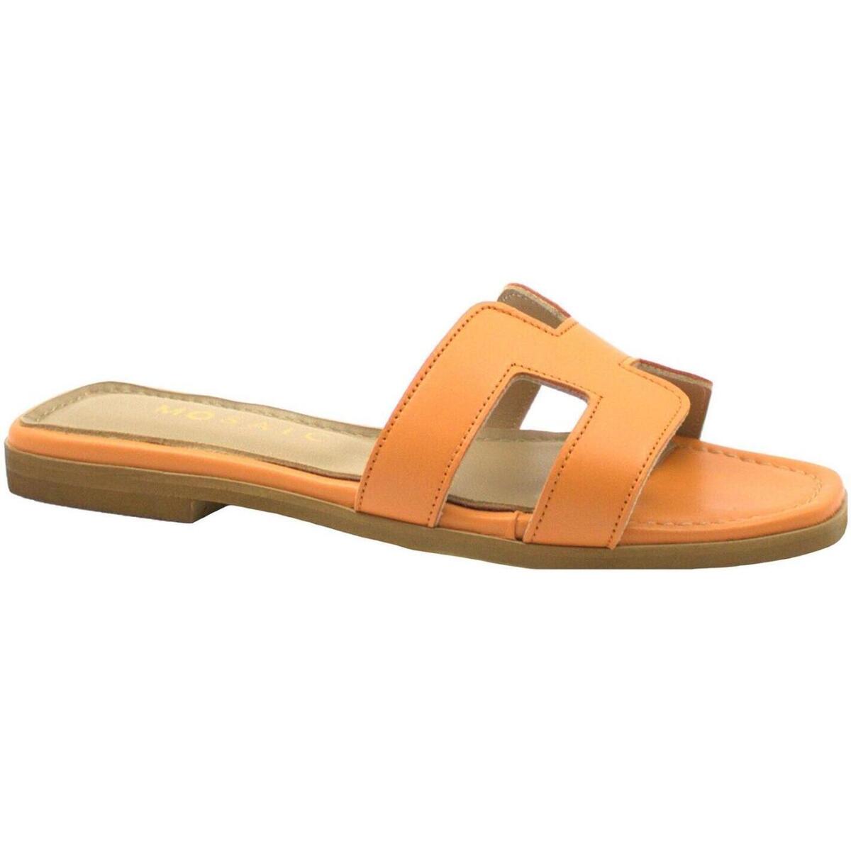 Schoenen Dames Leren slippers Mosaic MOS-E23-JOY-OR Oranje