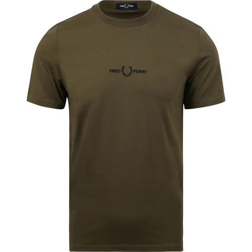 Textiel Heren T-shirts & Polo’s Fred Perry T-Shirt M4580 Donkergroen Groen