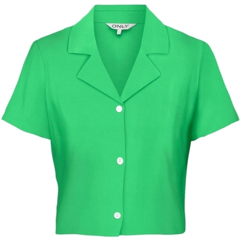 Textiel Dames Tops / Blousjes Only Shirt Caro Linen - Summer Green Groen