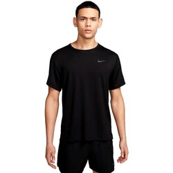 Textiel Heren T-shirts korte mouwen Nike CAMISETA HOMBRE  MILER DV9315 Zwart
