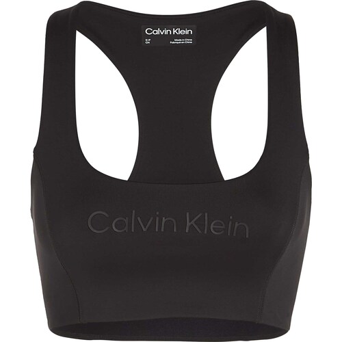Textiel Dames Mouwloze tops Calvin Klein Jeans Wo - Medium Support Zwart