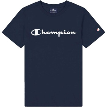 Textiel Jongens T-shirts & Polo’s Champion T-Shirt  Crewneck Blauw