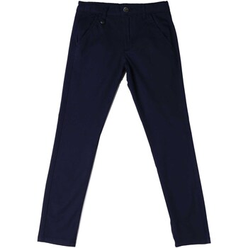 Textiel Jongens Broeken / Pantalons Ido Pantalone Tessuto Navetta Lungo Blauw