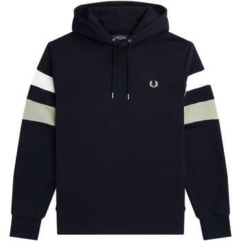 Textiel Heren Fleece Fred Perry Felpa Fred Perry Tipped Sleeve Blauw