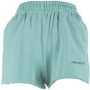 Textiel Dames Korte broeken / Bermuda's Hinnominate Short Corto In Felpa Con Stampa Groen