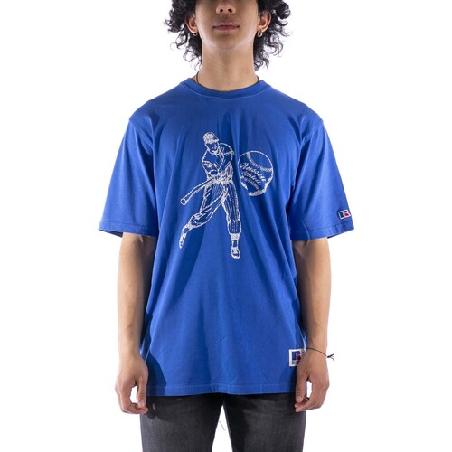 Textiel Heren T-shirts & Polo’s Russell Athletic Hank T-Shirt Blauw