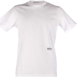 Textiel Heren T-shirts & Polo’s Replay T-Shirt Wit