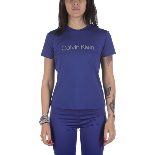 Textiel Dames T-shirts & Polo’s Calvin Klein Jeans T-Shirt  Wo Blauw