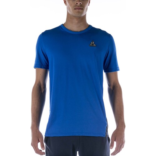 Textiel Heren T-shirts & Polo’s Le Coq Sportif Maglia La Coq Sportif Tech Tee Ss N°1 M Blu Blauw