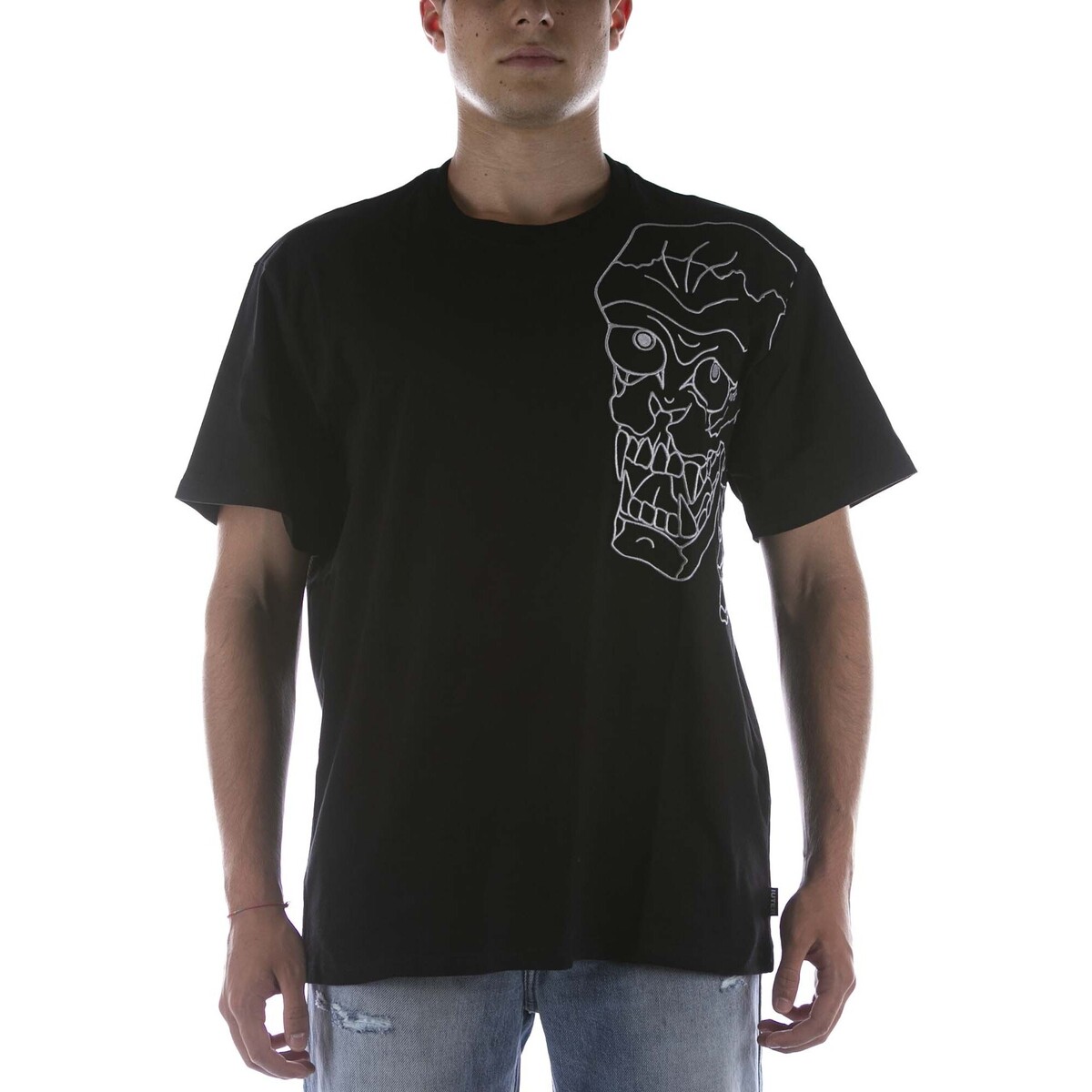 Textiel Heren T-shirts & Polo’s Iuter T-Shirt  Skull Tee Nera Zwart