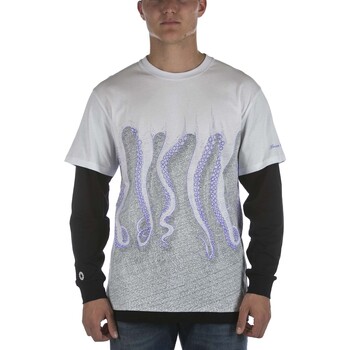 Textiel Heren T-shirts & Polo’s Octopus T-Shirt  Milan L/S Bianco Nero Wit