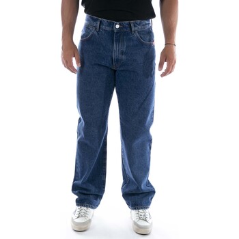 Textiel Heren Jeans Amish Pantaloni  James Denim Stone Wash Blu Blauw