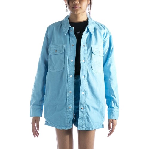 Textiel Dames Jacks / Blazers Calvin Klein Jeans Giacca  Jacket Azzurro Marine