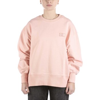 Textiel Dames Sweaters / Sweatshirts Calvin Klein Jeans Maglione  Badge Oversized Rosa Roze