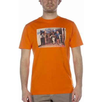Textiel Heren T-shirts & Polo’s Sundek T-Shirt  Printed Arancio Oranje
