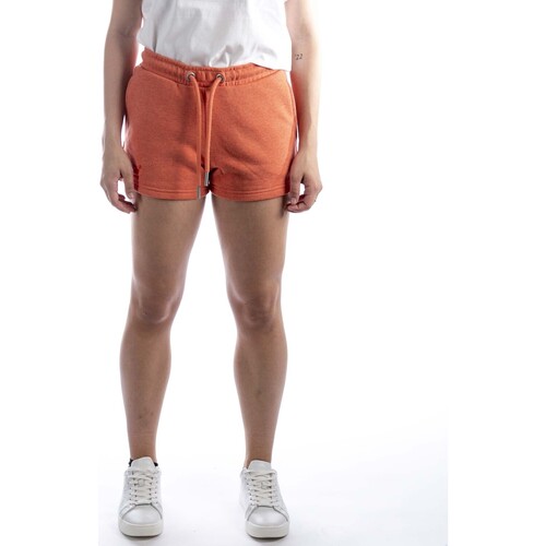Textiel Dames Korte broeken / Bermuda's Superdry Vintage Logo Emb Jersey Short Oranje