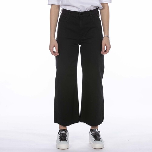 Textiel Dames Broeken / Pantalons Replay Jeans  Pantalone Nero Zwart