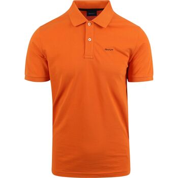 Textiel Heren T-shirts & Polo’s Gant Polo Piqué Rugger Oranje Oranje
