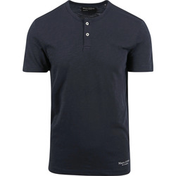 Textiel Heren T-shirts & Polo’s Marc O'Polo T-Shirt Slub Navy Blauw