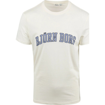 Textiel Heren T-shirts & Polo’s Björn Borg Essential T-Shirt Gebroken Wit Wit