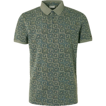 Textiel Heren T-shirts & Polo’s No Excess Poloshirt Print Army Groen Groen