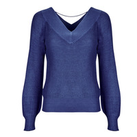 Textiel Dames Truien Vero Moda VMNEWLEXSUN LS DOUBLE V-NCK Blauw