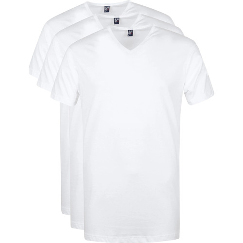 Textiel Heren T-shirts & Polo’s Alan Red Vermont T-Shirt V-Hals Wit 3 pack Wit