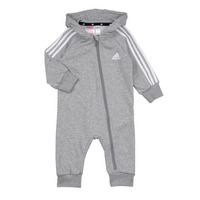 Textiel Kinderen Jumpsuites / Tuinbroeken Adidas Sportswear 3S FT ONESIE Grijs / Wit