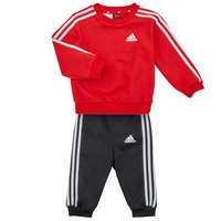 Textiel Jongens Setjes Adidas Sportswear 3S JOG Rood / Wit / Zwart