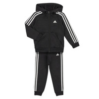 Textiel Kinderen Trainingspakken Adidas Sportswear LK 3S SHINY TS Zwart / Wit
