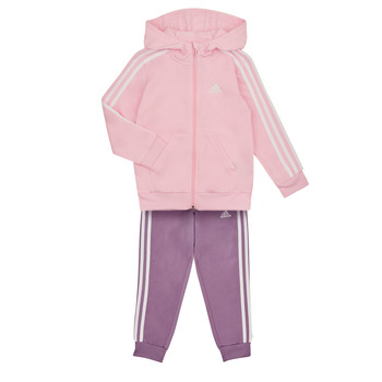 Textiel Meisjes Trainingspakken Adidas Sportswear LK 3S SHINY TS Roze / Violet