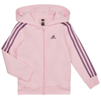 Textiel Meisjes Sweaters / Sweatshirts Adidas Sportswear LK 3S FL FZ HD Roze / Violet