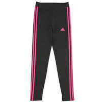 Textiel Meisjes Leggings Adidas Sportswear 3S TIG Zwart / Fushia