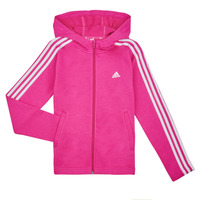 Textiel Meisjes Sweaters / Sweatshirts Adidas Sportswear 3S FZ HD Fushia / Wit