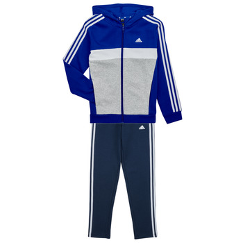 Textiel Jongens Trainingspakken Adidas Sportswear 3S TIB FL TS Blauw / Grijs