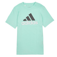 Textiel Kinderen T-shirts korte mouwen Adidas Sportswear BL 2 TEE Blauw / Wit / Zwart