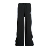 Textiel Dames Trainingsbroeken Adidas Sportswear 3S FT WIDE PT Zwart / Wit