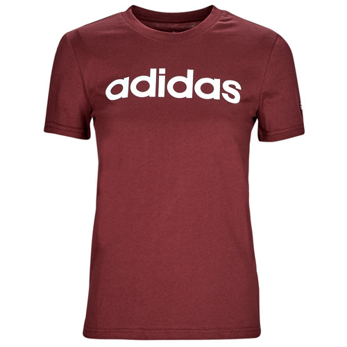 Textiel Dames T-shirts korte mouwen Adidas Sportswear LIN T Bruin / Wit