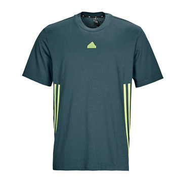Textiel Heren T-shirts korte mouwen Adidas Sportswear FI 3S T Marine / Groen