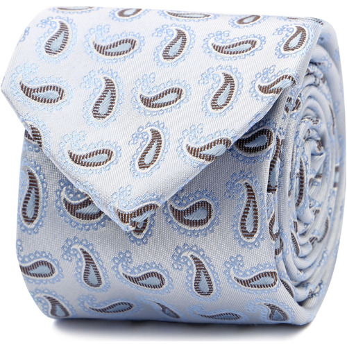 Textiel Heren Stropdassen en accessoires Suitable Stropdas Zijde Paisley Lichtblauw Blauw